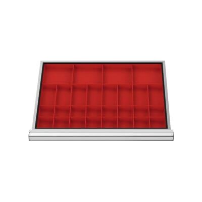 Compartimentage de tiroir STIER, bacs pour petites pièces, BLH 50 mm, dimensions intérieures 600x450 mm, 4 KTK 150x150 mm (903946) - Publicité Compartimentage de tiroir STIER, bacs pour petites pièces, BLH 50 mm, dimensions intérieures 600x450 mm, 4 KTK 150x150 mm (903946) - Publicité