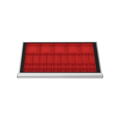 Compartimentage de tiroir STIER, bacs pour petites pièces, BLH 50 mm, dimensions intérieures 800x450 mm, 5 KTK 150x150 mm (903949) - Publicité Compartimentage de tiroir STIER, bacs pour petites pièces, BLH 50 mm, dimensions intérieures 800x450 mm, 5 KTK 150x150 mm (903949) - Publicité