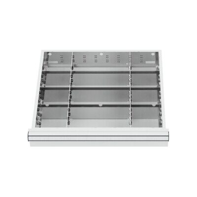 Compartimentage de tiroir STIER, séparations en métal, BLH 150/175 mm, dimensions intérieures 500x450 mm, 12 casiers, 6 x TW 125 (903937) - Publicité Compartimentage de tiroir STIER, séparations en métal, BLH 150/175 mm, dimensions intérieures 500x450 mm, 12 casiers, 6 x TW 125 (903937) - Publicité
