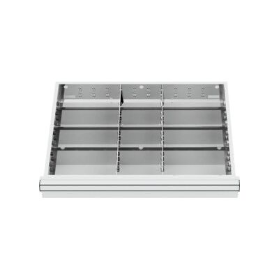 Compartimentage de tiroir STIER, séparations en métal, BLH 150/175 mm, dimensions intérieures 600x450 mm, 12 casiers, 6 x TW 225 (903911) - Publicité Compartimentage de tiroir STIER, séparations en métal, BLH 150/175 mm, dimensions intérieures 600x450 mm, 12 casiers, 6 x TW 225 (903911) - Publicité
