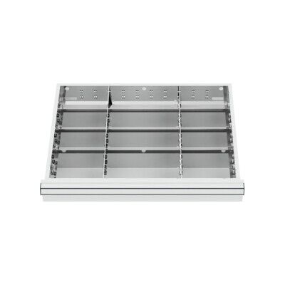 Compartimentage de tiroir STIER, séparations en métal, BLH 75 mm, dimensions intérieures 600x450 mm, 12 casiers, 6 x TW 175 (903879) - Publicité Compartimentage de tiroir STIER, séparations en métal, BLH 75 mm, dimensions intérieures 600x450 mm, 12 casiers, 6 x TW 175 (903879) - Publicité