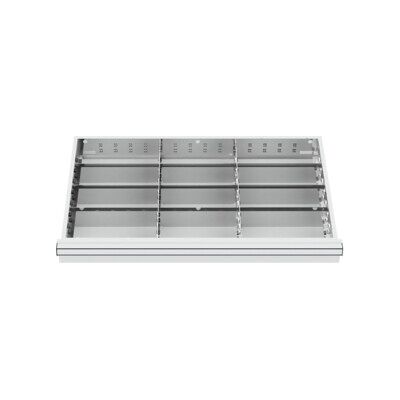 Compartimentage de tiroir STIER, séparations en métal, BLH 75 mm, dimensions intérieures 800x450 mm, 12 casiers, 6 x TW 275 (903885) - Publicité Compartimentage de tiroir STIER, séparations en métal, BLH 75 mm, dimensions intérieures 800x450 mm, 12 casiers, 6 x TW 275 (903885) - Publicité
