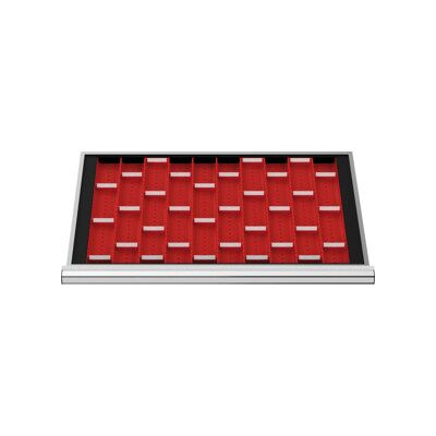 Compartimentage de tiroirs STIER, plaques de cuvettes, BLH 50 mm, dimensions intérieures 800x450 mm, 15 plaques de 2 cuvettes (903872) - Publicité Compartimentage de tiroirs STIER, plaques de cuvettes, BLH 50 mm, dimensions intérieures 800x450 mm, 15 plaques de 2 cuvettes (903872) - Publicité