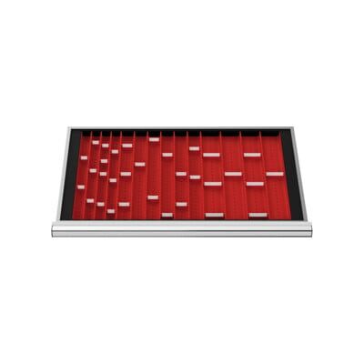 Compartimentage de tiroirs STIER, plaques de cuvettes, BLH 50 mm, dimensions intérieures 800x450 mm, 6 plaques de 2 cuvettes (903870) - Publicité Compartimentage de tiroirs STIER, plaques de cuvettes, BLH 50 mm, dimensions intérieures 800x450 mm, 6 plaques de 2 cuvettes (903870) - Publicité