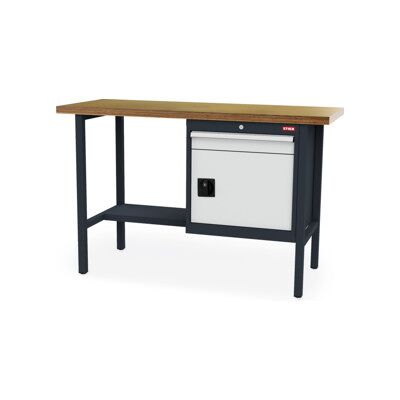 Etabli bureau STIER avec 1 tiroir et 1 porte lxPxH 1500x600x960 mm (903960) - Publicité Etabli bureau STIER avec 1 tiroir et 1 porte lxPxH 1500x600x960 mm (903960) - Publicité