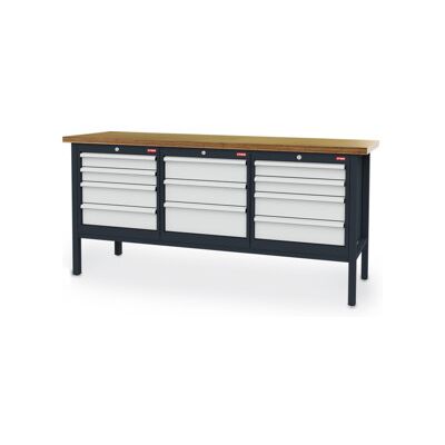Etabli bureau STIER avec 11 tiroirs lxPxH 2000x600x960 mm (903969) - Publicité Etabli bureau STIER avec 11 tiroirs lxPxH 2000x600x960 mm (903969) - Publicité