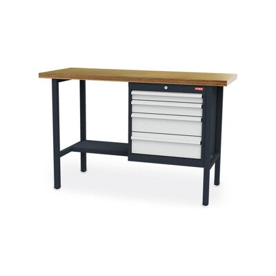 Etabli bureau STIER avec 4 tiroirs lxPxH 1500x600x960 mm (903961) - Publicité Etabli bureau STIER avec 4 tiroirs lxPxH 1500x600x960 mm (903961) - Publicité