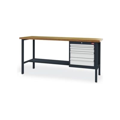 Etabli bureau STIER avec 4 tiroirs lxPxH 2000x600x960 mm (903966) - Publicité Etabli bureau STIER avec 4 tiroirs lxPxH 2000x600x960 mm (903966) - Publicité