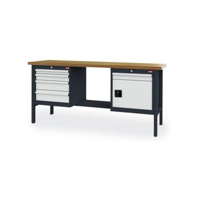 Etabli bureau STIER avec 5 tiroirs et 1 porte lxPxH 2000x600x960 mm (903967) - Publicité Etabli bureau STIER avec 5 tiroirs et 1 porte lxPxH 2000x600x960 mm (903967) - Publicité