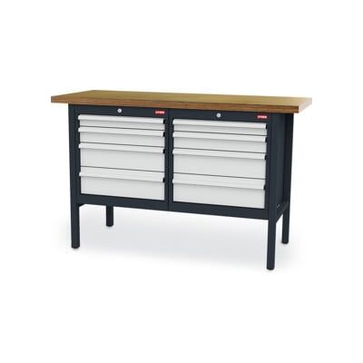 Etabli bureau STIER avec 8 tiroirs lxPxH 1 500x600x960 mm (902609) - Publicité Etabli bureau STIER avec 8 tiroirs lxPxH 1 500x600x960 mm (902609) - Publicité