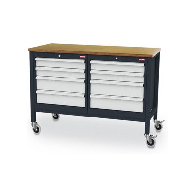 Etabli bureau STIER avec 8 tiroirs lxPxH 1300x600x960 mm (903973) - Publicité Etabli bureau STIER avec 8 tiroirs lxPxH 1300x600x960 mm (903973) - Publicité