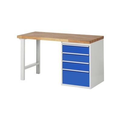 Établi Rau modèle 7510 avec 4 tiroirs l x p x h 1500x700x840mm (03-7510A1-157B4S.11) - Publicité Établi Rau modèle 7510 avec 4 tiroirs l x p x h 1500x700x840mm (03-7510A1-157B4S.11) - Publicité