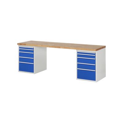 Établi Rau modèle 7511 avec 10 tiroirs l x p x h 2500x700x840mm (03-7511A3-257B4S.11) - Publicité Établi Rau modèle 7511 avec 10 tiroirs l x p x h 2500x700x840mm (03-7511A3-257B4S.11) - Publicité
