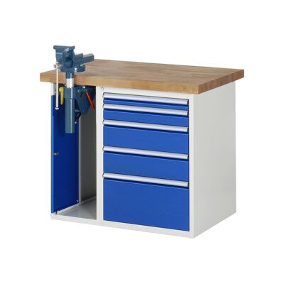 Établi Rau modèle 7511 avec 5 tiroirs et armoire l x p x h 1000x700x840mm (03-7511A2-107B4S.11) - Publicité Établi Rau modèle 7511 avec 5 tiroirs et armoire l x p x h 1000x700x840mm (03-7511A2-107B4S.11) - Publicité