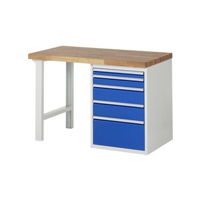 Établi Rau modèle 7511 avec 5 tiroirs l x p x h 1250x900x840mm (03-7511A1-129B4S.11) - Publicité Établi Rau modèle 7511 avec 5 tiroirs l x p x h 1250x900x840mm (03-7511A1-129B4S.11) - Publicité