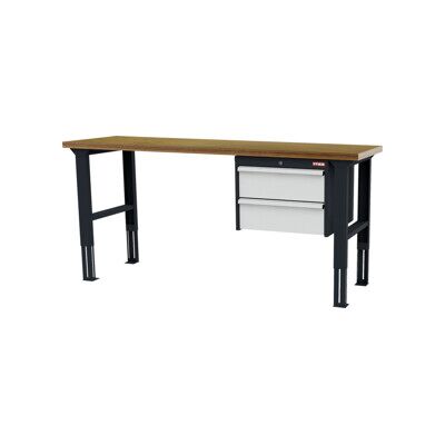 établi réglable en hauteur STIER avec 2 tiroirs de 200 mm, lxPxH 2 000x600x760-1 060 mm, RAL 7016 / RAL 7035 (906315) - Publicité établi réglable en hauteur STIER avec 2 tiroirs de 200 mm, lxPxH 2 000x600x760-1 060 mm, RAL 7016 / RAL 7035 (906315) - Publicité