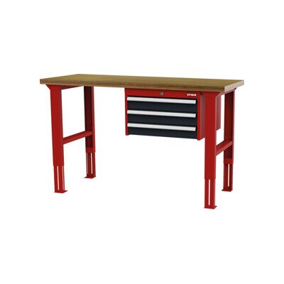 établi réglable en hauteur STIER avec 3 tiroirs de 100 mm, lxPxH 1 500x600x760-1 060 mm, RAL 3020 / RAL 7016 (906344) - Publicité établi réglable en hauteur STIER avec 3 tiroirs de 100 mm, lxPxH 1 500x600x760-1 060 mm, RAL 3020 / RAL 7016 (906344) - Publicité