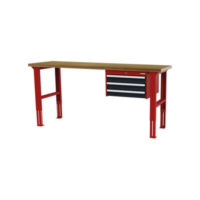 établi réglable en hauteur STIER avec 3 tiroirs de 100 mm, lxPxH 1 500x600x760-1 060 mm, RAL 3020 / RAL 7016 (906345) - Publicité établi réglable en hauteur STIER avec 3 tiroirs de 100 mm, lxPxH 1 500x600x760-1 060 mm, RAL 3020 / RAL 7016 (906345) - Publicité