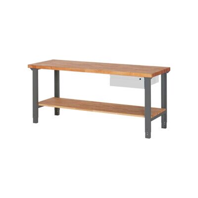 Etabli réglable en hauteur STIER Premium avec 1 tiroir et plateau de rangement, lxPxH 2 000x700x790-1 140 mm (906042) - Publicité Etabli réglable en hauteur STIER Premium avec 1 tiroir et plateau de rangement, lxPxH 2 000x700x790-1 140 mm (906042) - Publicité