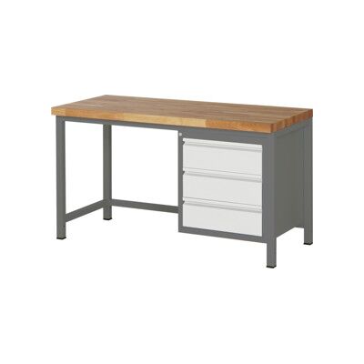 Etabli réglable en hauteur STIER Premium avec 3 tiroirs, lxPxH 1 500x700x840-1 040 mm (904785) - Publicité Etabli réglable en hauteur STIER Premium avec 3 tiroirs, lxPxH 1 500x700x840-1 040 mm (904785) - Publicité