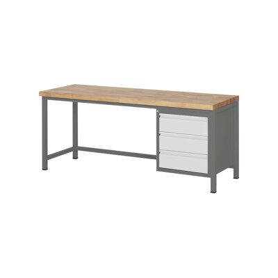 Etabli réglable en hauteur STIER Premium avec 3 tiroirs, lxPxH 2 000x700x840-1 040 mm (904786) - Publicité Etabli réglable en hauteur STIER Premium avec 3 tiroirs, lxPxH 2 000x700x840-1 040 mm (904786) - Publicité