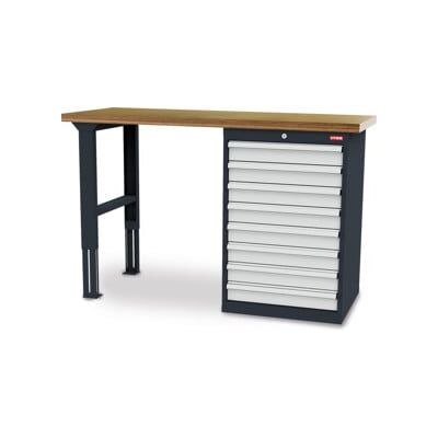 établi STIER 1500x600x960 mm, avec 1 caisson d'armoire de 600 mm de large, RAL 7016 / RAL 7035 (906255) - Publicité établi STIER 1500x600x960 mm, avec 1 caisson d'armoire de 600 mm de large, RAL 7016 / RAL 7035 (906255) - Publicité