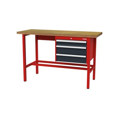 établi STIER avec 1 tiroir de 100 mm et 2 tiroirs de 150 mm, lxPxH 1 500x600x960 mm, RAL 3020 / RAL 7016 (906336) - Publicité établi STIER avec 1 tiroir de 100 mm et 2 tiroirs de 150 mm, lxPxH 1 500x600x960 mm, RAL 3020 / RAL 7016 (906336) - Publicité