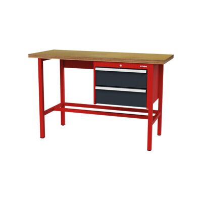 établi STIER avec 2 tiroirs de 200 mm, lxPxH 1 500x600x960 mm, RAL 3020 / RAL 7016 (906338) - Publicité établi STIER avec 2 tiroirs de 200 mm, lxPxH 1 500x600x960 mm, RAL 3020 / RAL 7016 (906338) - Publicité