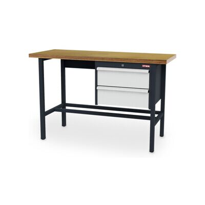 établi STIER avec 2 tiroirs de 200 mm, lxPxH 1 500x600x960 mm, RAL 7016 / RAL 7035 (906302) - Publicité établi STIER avec 2 tiroirs de 200 mm, lxPxH 1 500x600x960 mm, RAL 7016 / RAL 7035 (906302) - Publicité