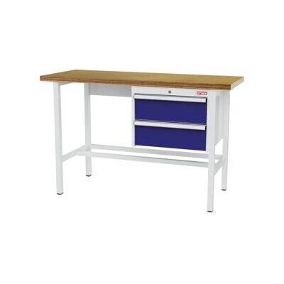 établi STIER avec 2 tiroirs de 200 mm, lxPxH 1 500x600x960 mm, RAL 7035 / RAL 5010 (906320) - Publicité établi STIER avec 2 tiroirs de 200 mm, lxPxH 1 500x600x960 mm, RAL 7035 / RAL 5010 (906320) - Publicité