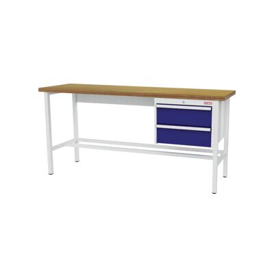 établi STIER avec 2 tiroirs de 200 mm, lxPxH 2 000x600x960 mm, RAL 7035 / RAL 5010 (906321) - Publicité établi STIER avec 2 tiroirs de 200 mm, lxPxH 2 000x600x960 mm, RAL 7035 / RAL 5010 (906321) - Publicité