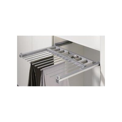 Hettich Porte-pantalons d'armoire Amari 9132917 Li.Korpusb.600-700mm 10 pantalons, acier argenté (9132917) - Publicité Hettich Porte-pantalons d'armoire Amari 9132917 Li.Korpusb.600-700mm 10 pantalons, acier argenté (9132917) - Publicité