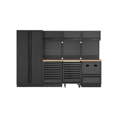Kraftwerk 4-éléments mur de rangement avec mur à trous carrés (3964K-BLK) - Publicité Kraftwerk 4-éléments mur de rangement avec mur à trous carrés (3964K-BLK) - Publicité