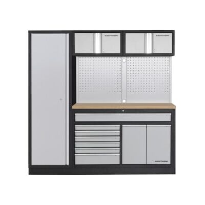 Kraftwerk MOBILIO 2 pcs combiné large, panneau perforé, armoire haute 1t, hêtre (3964K-H1W2-K2) - Publicité Kraftwerk MOBILIO 2 pcs combiné large, panneau perforé, armoire haute 1t, hêtre (3964K-H1W2-K2) - Publicité
