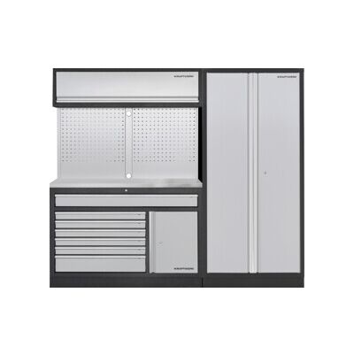 Kraftwerk MOBILIO 2 pcs combiné large, panneau perforé, armoire haute 2t, inox (3964K-H2W1-K1IX) - Publicité Kraftwerk MOBILIO 2 pcs combiné large, panneau perforé, armoire haute 2t, inox (3964K-H2W1-K1IX) - Publicité