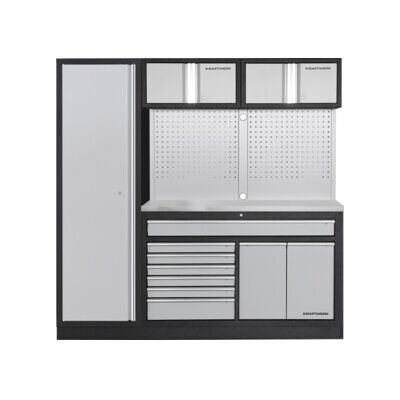 Kraftwerk MOBILIO 2 pcs combo large, panneau perforé, armoire haute 1t, acier inoxydable (3964K-H1W2-K2IX) - Publicité Kraftwerk MOBILIO 2 pcs combo large, panneau perforé, armoire haute 1t, acier inoxydable (3964K-H1W2-K2IX) - Publicité