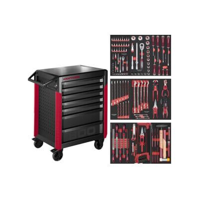 Kraftwerk PRO LINE Chariot d'atelier PT800 avec 7 tiroirs 143 pcs. (102.550.502) - Publicité Kraftwerk PRO LINE Chariot d'atelier PT800 avec 7 tiroirs 143 pcs. (102.550.502) - Publicité