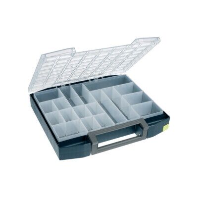 Mallette de rangement boxxser l.465xP401xH78mm 18 comp. avec grille profilée RAA ; raaco (134972 BLAU NEU) - Publicité Mallette de rangement boxxser l.465xP401xH78mm 18 comp. avec grille profilée RAA ; raaco (134972 BLAU NEU) - Publicité