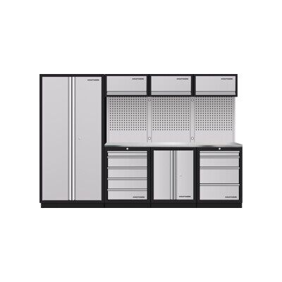 Mobilier d'atelier à 4 éléments Kraftwerk 3964GIX, paroi perforée à trous carrés, acier inoxydable (3964GIX) - Publicité Mobilier d'atelier à 4 éléments Kraftwerk 3964GIX, paroi perforée à trous carrés, acier inoxydable (3964GIX) - Publicité