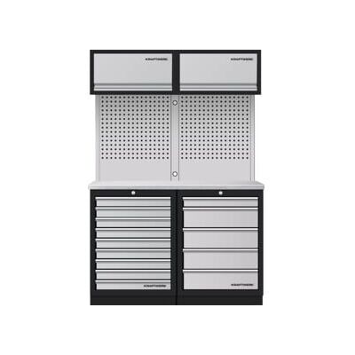 Mobilier d'atelier Mobilio 2 éléments Kraftwerk 3964K-95K2IX, 5 & 9 tiroirs, unité murale, acier inoxydable (3964K-95K2IX) - Publicité Mobilier d'atelier Mobilio 2 éléments Kraftwerk 3964K-95K2IX, 5 & 9 tiroirs, unité murale, acier inoxydable (3964K-95K2IX) - Publicité
