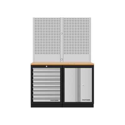 Mobilier d'atelier Mobilio 2 éléments Kraftwerk, unité murale, contreplaqué hêtre, 9 tiroirs (3964K-9S-W) - Publicité Mobilier d'atelier Mobilio 2 éléments Kraftwerk, unité murale, contreplaqué hêtre, 9 tiroirs (3964K-9S-W) - Publicité