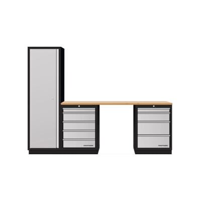Mobilier d'atelier Mobilio 3 éléments Kraftwerk, armoire haute, contreplaqué hêtre (3964K-H504) - Publicité Mobilier d'atelier Mobilio 3 éléments Kraftwerk, armoire haute, contreplaqué hêtre (3964K-H504) - Publicité