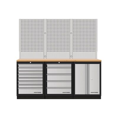 Mobilier d'atelier Mobilio 3 éléments Kraftwerk, paroi perforée (3964K-85S-W) - Publicité Mobilier d'atelier Mobilio 3 éléments Kraftwerk, paroi perforée (3964K-85S-W) - Publicité
