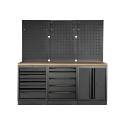 Mobilier d'atelier Mobilio 3 éléments Kraftwerk, paroi perforée (3964K-BLK-006) - Publicité Mobilier d'atelier Mobilio 3 éléments Kraftwerk, paroi perforée (3964K-BLK-006) - Publicité