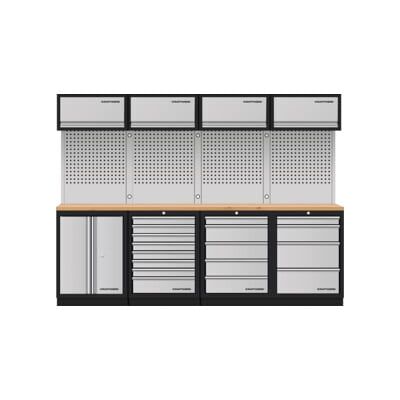 Mobilier d'atelier Mobilio 4 éléments Kraftwerk, 4x unité murale, paroi perforée, hêtre (3964K-S854-K4) - Publicité Mobilier d'atelier Mobilio 4 éléments Kraftwerk, 4x unité murale, paroi perforée, hêtre (3964K-S854-K4) - Publicité
