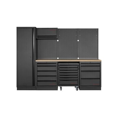 Mobilier d'atelier Mobilio 4 éléments Kraftwerk, armoire haute, paroi perforée, hêtre (3964K-BLK-016) - Publicité Mobilier d'atelier Mobilio 4 éléments Kraftwerk, armoire haute, paroi perforée, hêtre (3964K-BLK-016) - Publicité