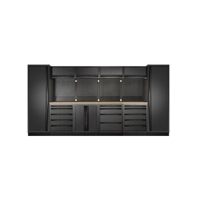 Mobilier d'atelier Mobilio 6 éléments Kraftwerk, 4 x unité murale, paroi perforée, hêtre (3964C-BLK) - Publicité Mobilier d'atelier Mobilio 6 éléments Kraftwerk, 4 x unité murale, paroi perforée, hêtre (3964C-BLK) - Publicité