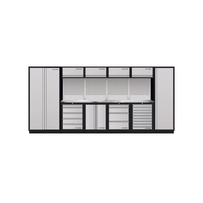 Mobilier d'atelier Mobilio 6 éléments Kraftwerk, porte à charnière, armoire haute, acier inoxydable (3964K-H284S5H-K4IX) - Publicité Mobilier d'atelier Mobilio 6 éléments Kraftwerk, porte à charnière, armoire haute, acier inoxydable (3964K-H284S5H-K4IX) - Publicité