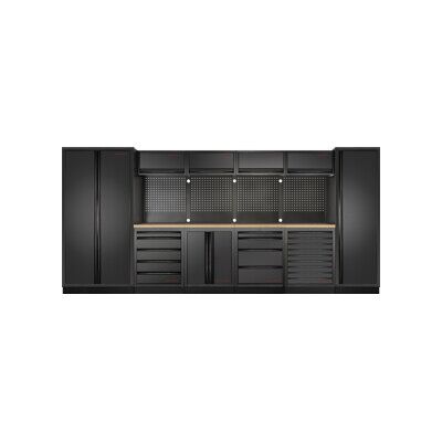 Mobilier d'atelier Mobilio 6 éléments Kraftwerk, porte à charnière, armoire haute, hêtre (3964K-BLK-013) - Publicité Mobilier d'atelier Mobilio 6 éléments Kraftwerk, porte à charnière, armoire haute, hêtre (3964K-BLK-013) - Publicité