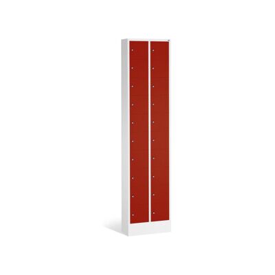 Petite armoire C+P Intro avec 20 compartiments, H1950xL460xP200mm face avant rouge rubis corps gris clair ; C + P Möbelsysteme (80700-203 S10015) - Publicité Petite armoire C+P Intro avec 20 compartiments, H1950xL460xP200mm face avant rouge rubis corps gris clair ; C + P Möbelsysteme (80700-203 S10015) - Publicité